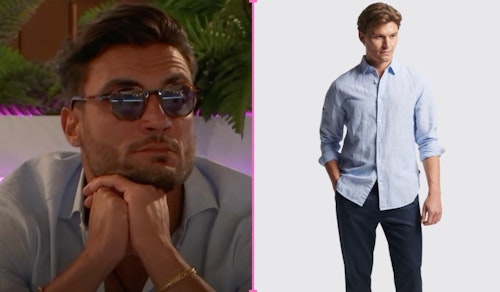 Love Island Davide's Long Sleeve Blue Shirt (Week Two)
