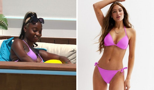 Indiyah Polack's Purple Triangle Bikini