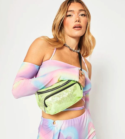 Skinny Dip Jackson Lime Glitz Bum Bag