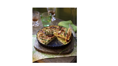Asparagus & chorizo tart