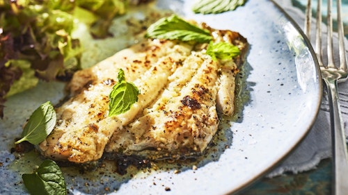 Garlic & herb plaice