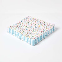Cotton Multi Coloured Stars Floor Cushion