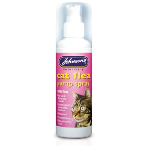 Johnson's Vet Cat Flea Pump Spray, 100 ml, Clear