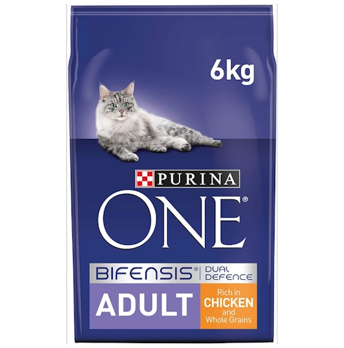 Purina ONE Bifensis Dry Cat Food, Chicken and Wholegrains, 6kg