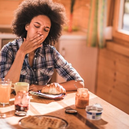 Woman feeling sick