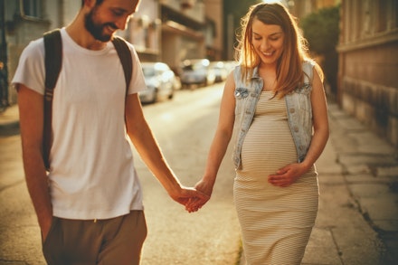 Pregnancy walk around the city 7 months