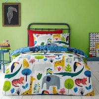 Elements Jungle 100% Cotton Reversible Duvet Cover and Pillowcase Set