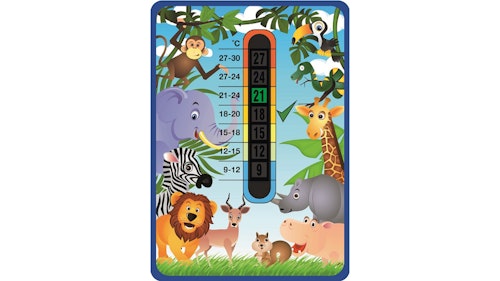 Happy Family Jungle Animals Nursery and Room Safety Temperature Thermometer