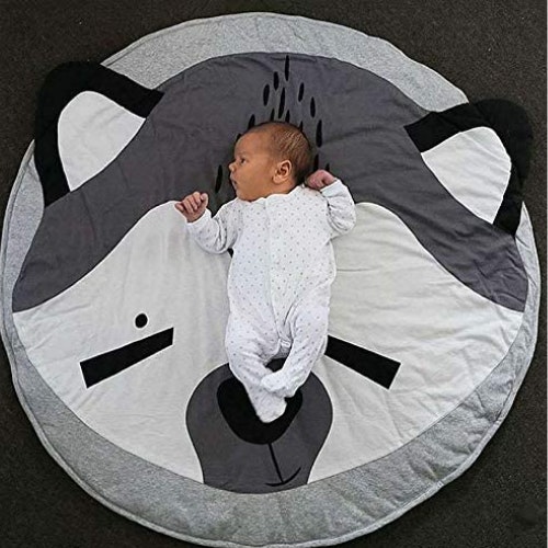 JYCRA Round Rug Cartoon Animal Carpet