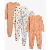 John Lewis & Partners Baby Animals Print Sleepsuit