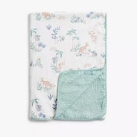 John Lewis & Partners Kangaroo and Koala Muslin Blanket