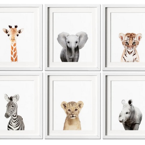 LamourFouPrintShop Safari Nursery Prints
