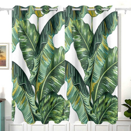 Palm Tree Leaves Jungle Leaf Curtains