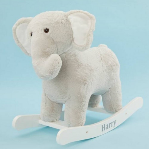 Personalised Grey Elephant Rocker Toy