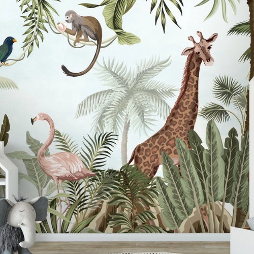 Safari Wallpaper With Exotic Animals
