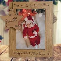 Personalised Baby's First Christmas Photo Frame