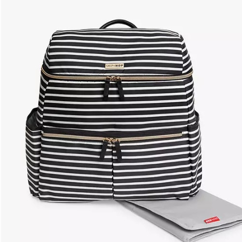 Skip Hop Flatiron Striped Changing Bag, BlackWhite