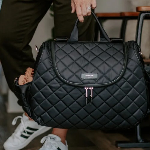 Storksak Poppy Quilt Black Changing Bag