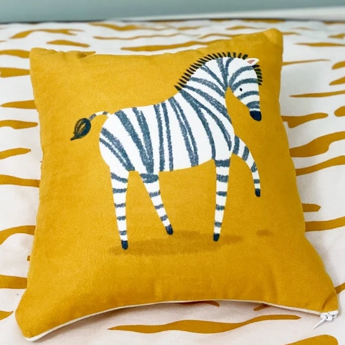 Zebra playroom pillow