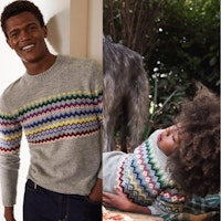 Brushed Fair Isle Jumper - Fairisle Grey Marl