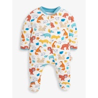 Woodland Zip Baby Sleepsuit