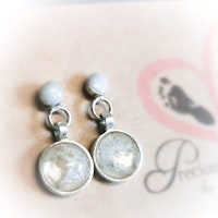 10mm Silver Drop Earrings