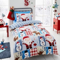 Happy Linen Company Kids Christmas Santa Patchwork duvet