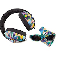 Banz Baby Girls' Combo Earmuff and Sunglasses Set, Kaleidoscope, S