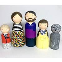 Custom Family peg dolls