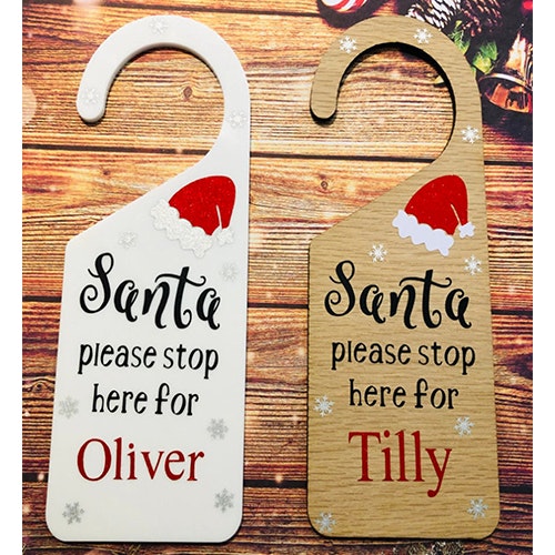 Etsy Santa Stop Here sign