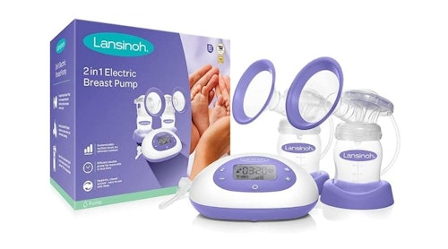 Lansinoh Breast Pump 2-in-1 Double Electric Breast Pump Breastfeeding Milk Breastpump