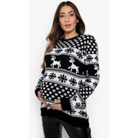 Maternity Reindeer Christmas Jumper