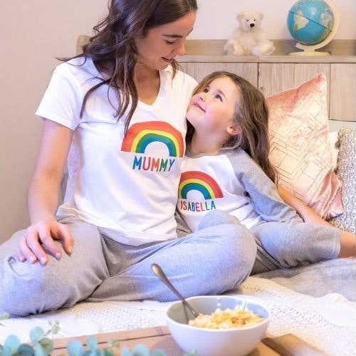 Mummy and Me Matching Pyjamas - Rainbow Pyjama Set