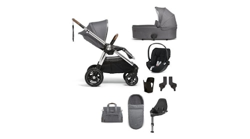 Ocarro Shadow Grey Pushchair 8 Piece Complete Bundle Including Cloud Z Car Seat
