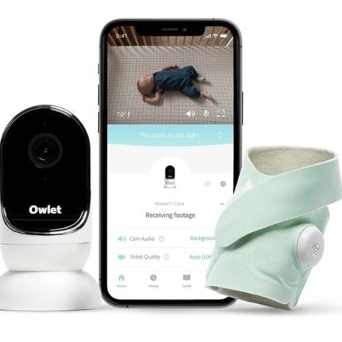 Owlet Duo - Cam and Smart Sock 3 - Baby Monitor with HD Video Camera