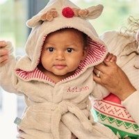 Personalised Reindeer Fleece Dressing Gown