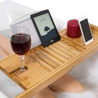 Relux Premium 100% Natural Bamboo Bath Caddy