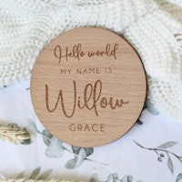 Wooden name plaque