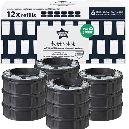 Tommee Tippee Twist and Click Advanced Nappy Bin Refill Cassettes