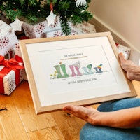 Personalised Welly Boot Family Print