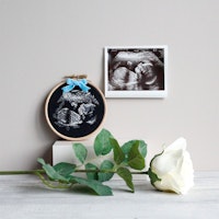 Personalised Baby Scan Embroidery Keepsake