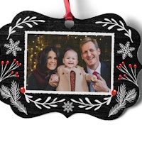 Aluminium Medallion Christmas Ornament