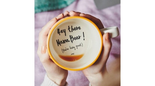 Hey There Mama Bear! Handmade Hidden Message Mug