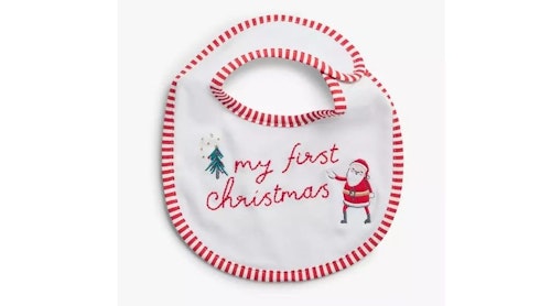 John Lewis & Partners Baby My First Christmas Bib