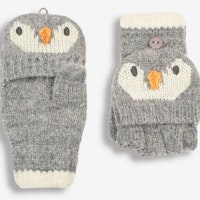 Jojo Maman Bebe Grey Penguin Gloves