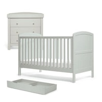 Mamas & Papas Dover Baby Cotbed Set with Dresser Changer & Underbed Storage