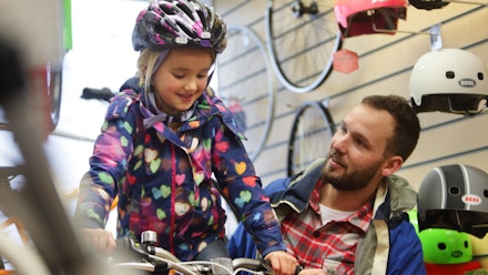 Shopping for children's bike Shopping for children's bike