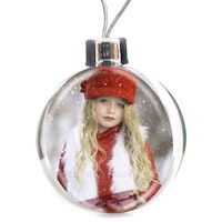 Turquoise Large Personalised Christmas Xmas Photo Bauble Decoration Ornament Gift