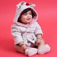 reindeer baby dressing gown