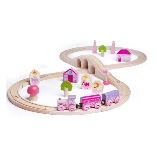 Bigjigs Rail Wooden Fairy Figure of Eight Train Play Set